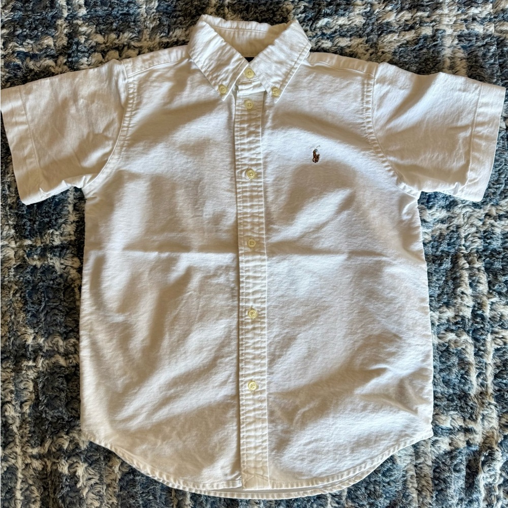 Kids White Polo Summer Short Sleeve Shirt
